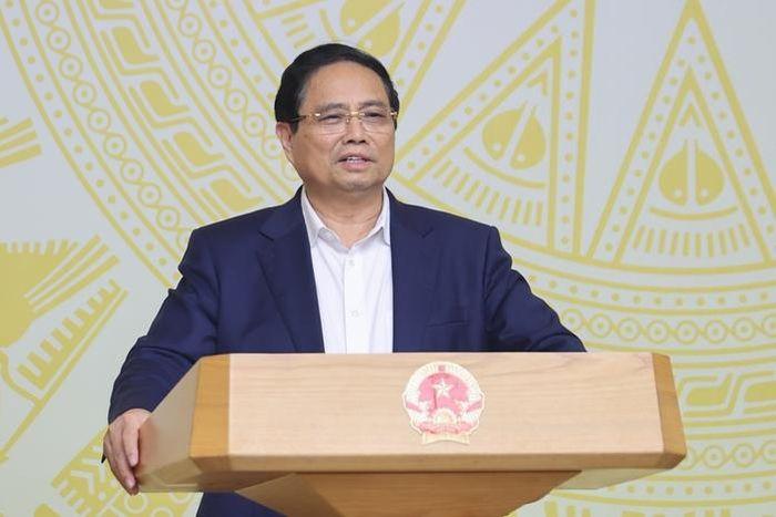 Thủ tướng Phạm Minh Chính phát biểu kết luận hội nghị. Ảnh: Nhật Bắc
